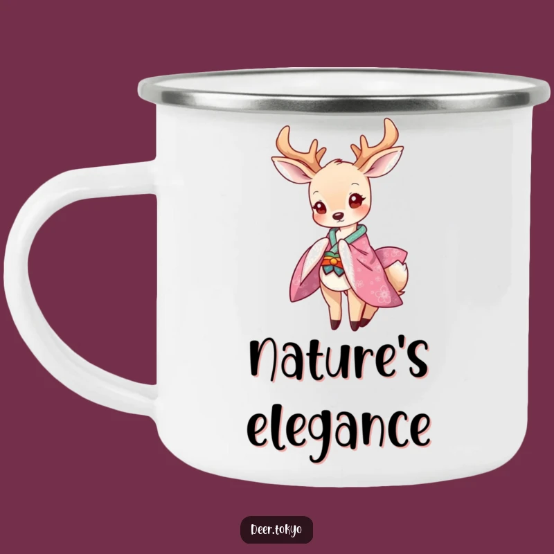 Deer Kimono Camping Mug: Adventure with Playful Elegance!