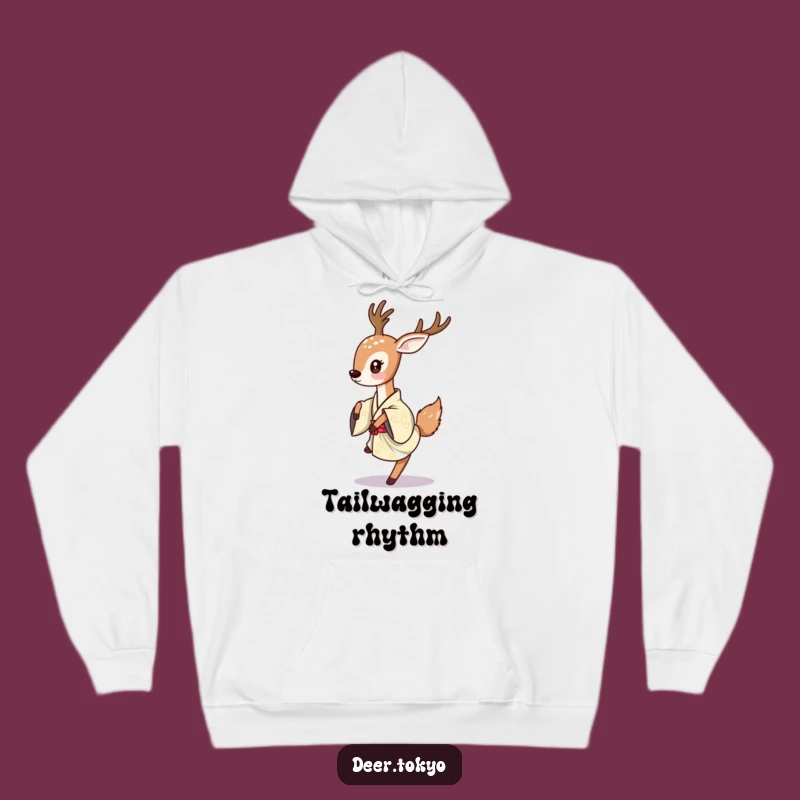 Cozy Dancing Deer Kimono Hoodie: Warmth Meets Graceful Movement