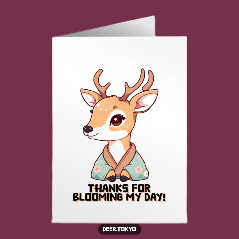 Gentle Free Printable Thank You Card: Wistful Deer - DIY Gratitude