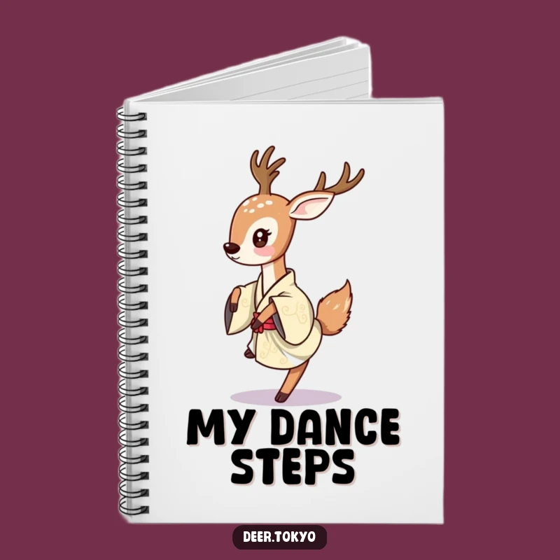 Elegant Deer Kimono Notebook: Journal Your Thoughts with Dancing Grace