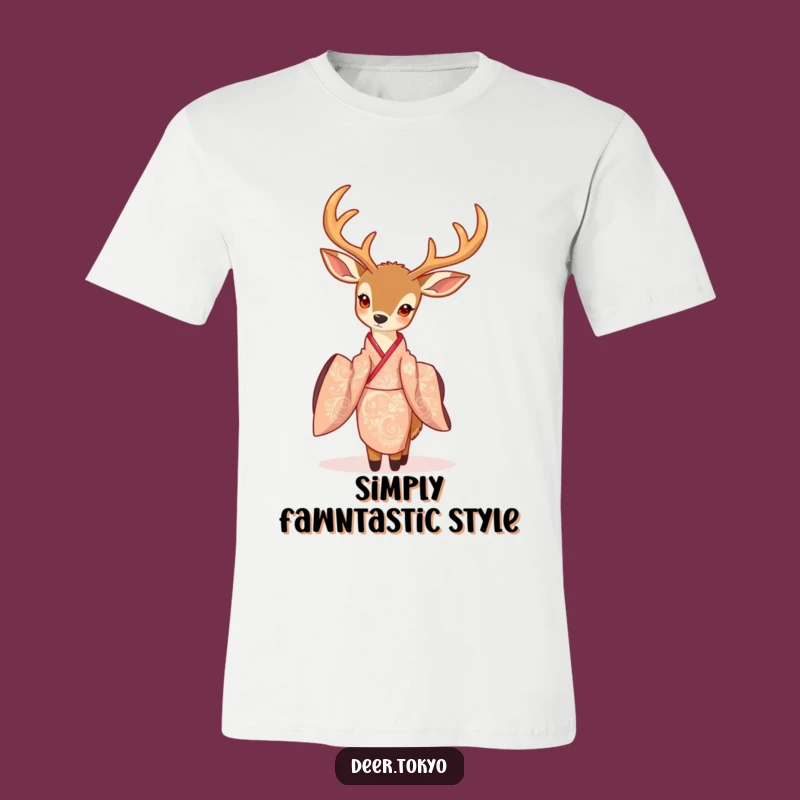 Graceful Deer Kimono T-Shirt: Wearable Art for a Serene and Stylish Look